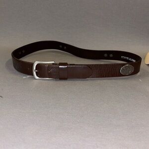 Men's Pittsburg Steelers Brown Leather Belt size 32 NFL fan gear apparel